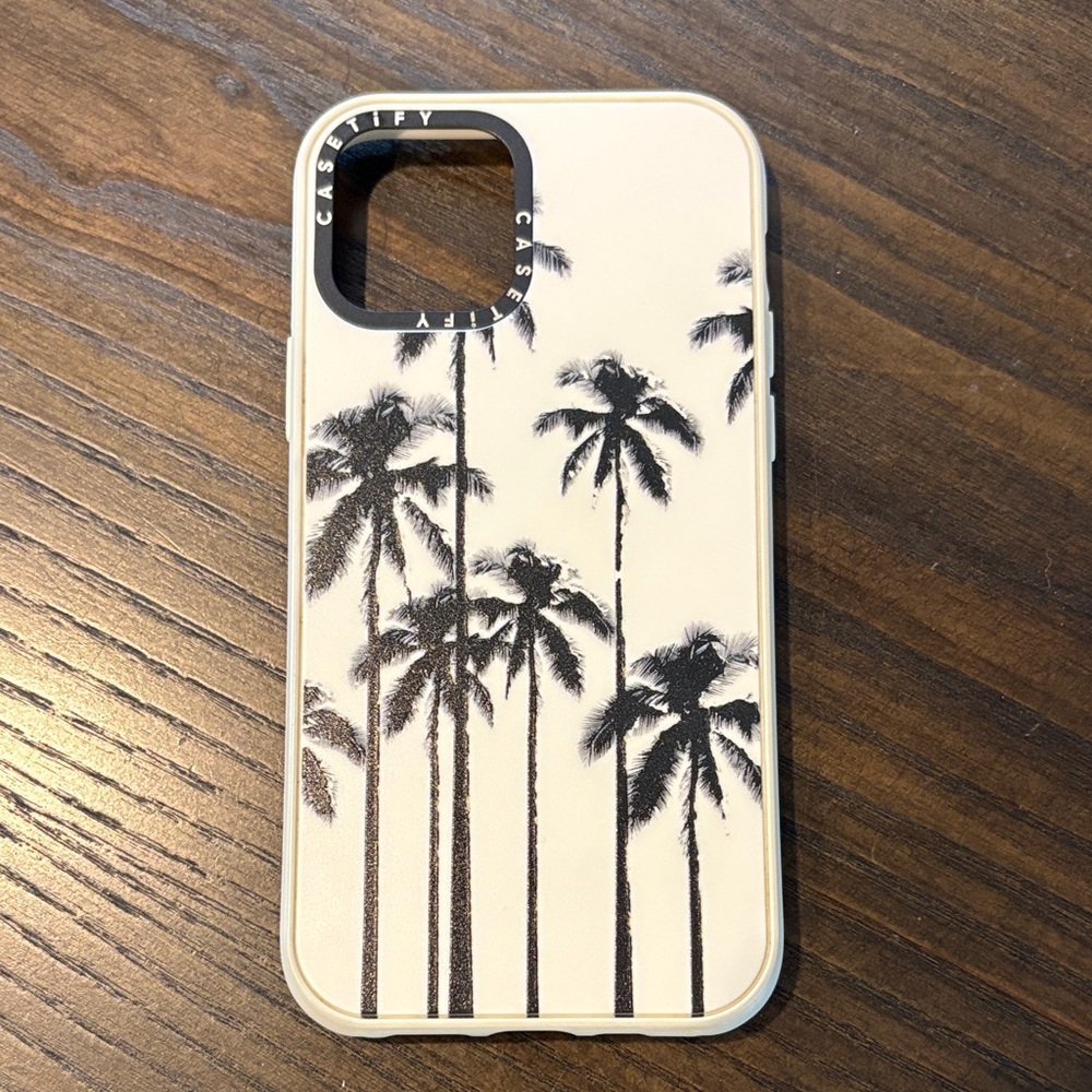 Casetify Black and White Palm Tree iPhone 12 Case